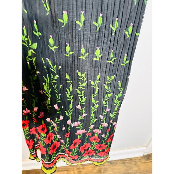 SABINA MUSAYEV Black Red Print Selina Front Twist Cut-Out Front Dress Size M - Picture 5 of 11